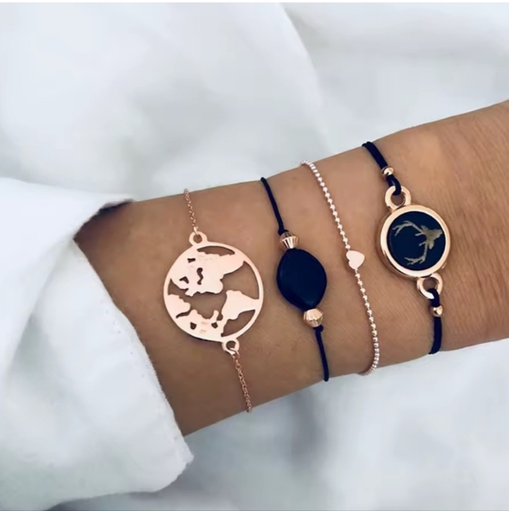 Rose Gold Bracelet Set NWT